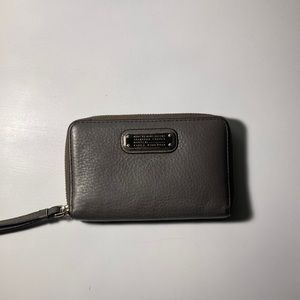 Grey pebbled leather Marc Jacobs wallet